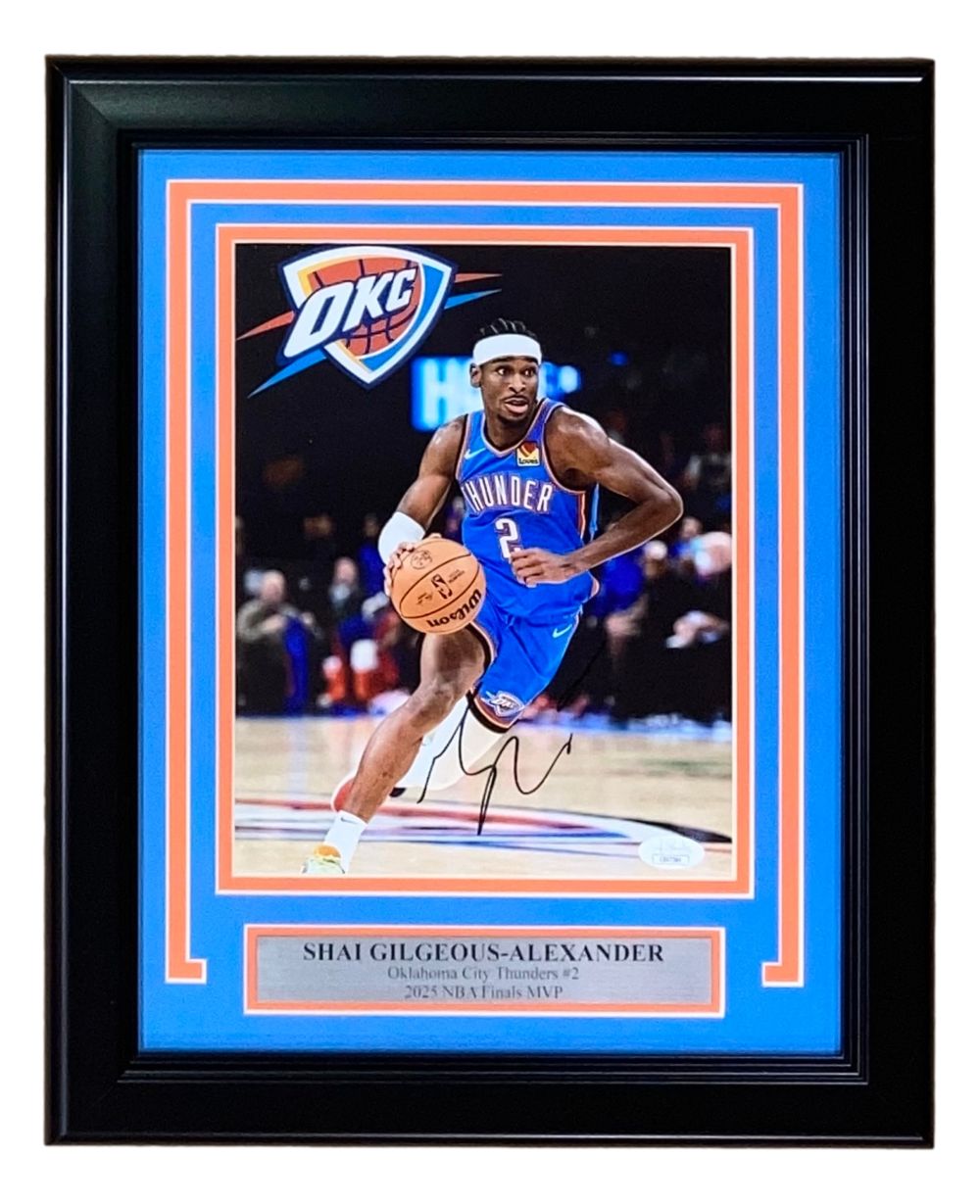Shai Gilgeous-Alexander Signed Framed 8x10 OKC Thunder Photo 2 JSA
